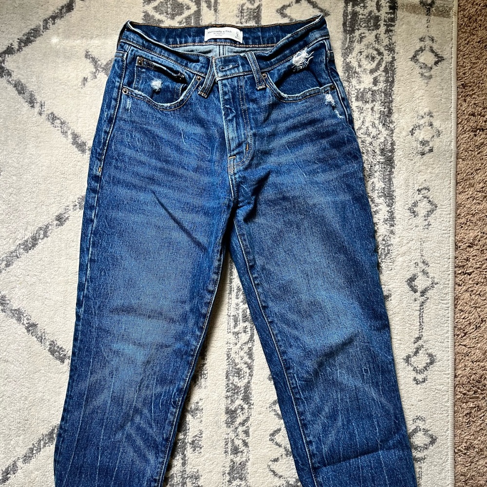 A&F Mid Rise Boyfriend Jeans